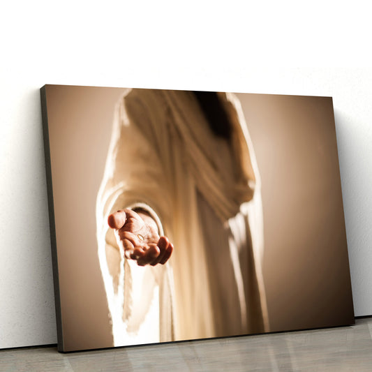 Jesus Holding Hand Out - Jesus Canvas Wall Art - Christian Wall Art