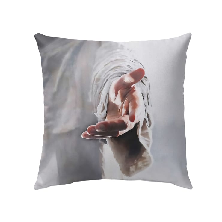 Jesus Holding His Hand Out Christian Pillow - Jesus Pillows