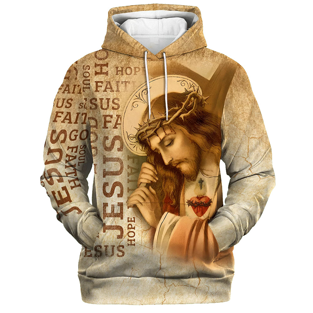 Jesus Hope Faith Love 3d Hoodies - Jesus Hoodie - Men & Women Christian Hoodie - 3D Printed Hoodie