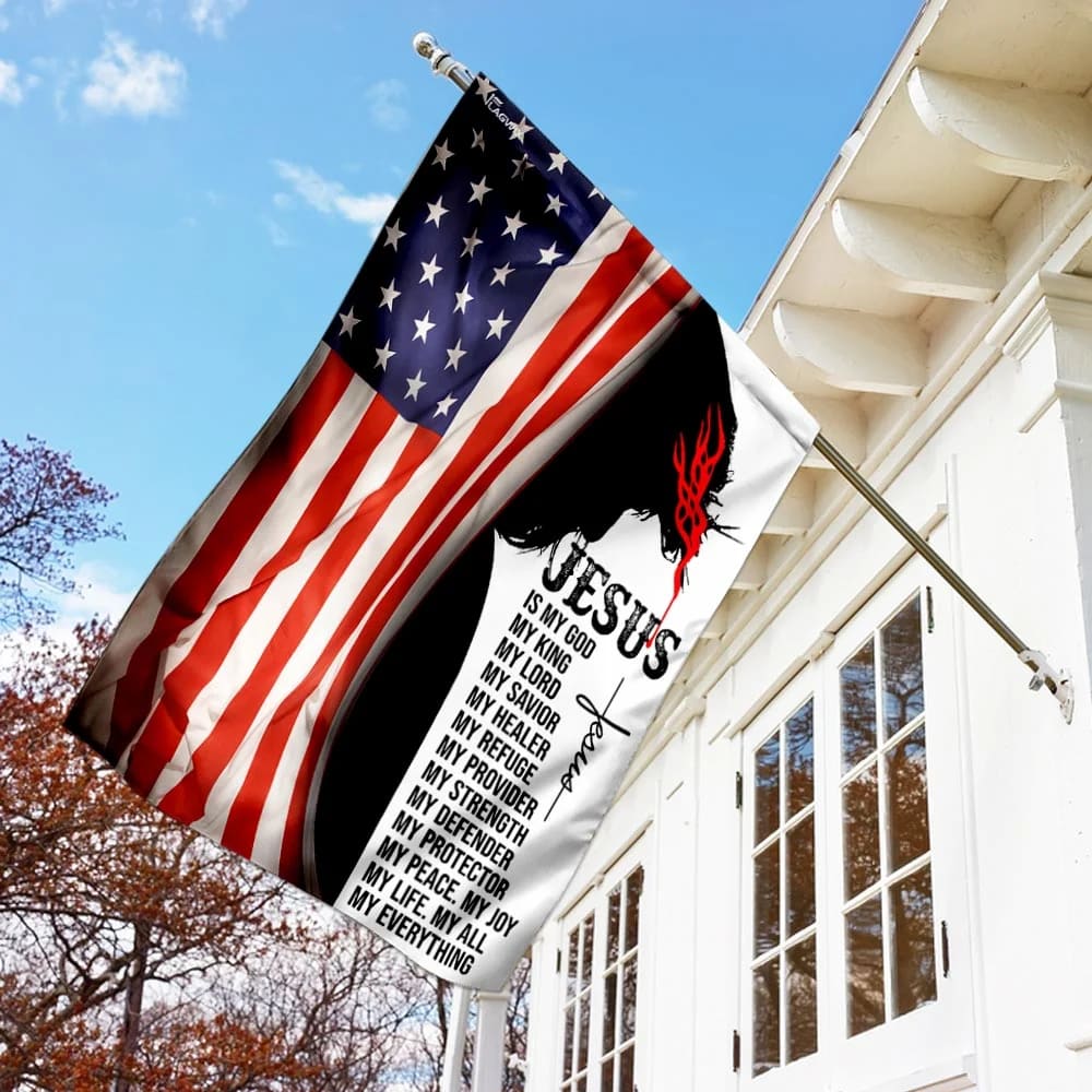 Jesus House Flag - Christian Garden Flags - Christian Flag - Religious Flags