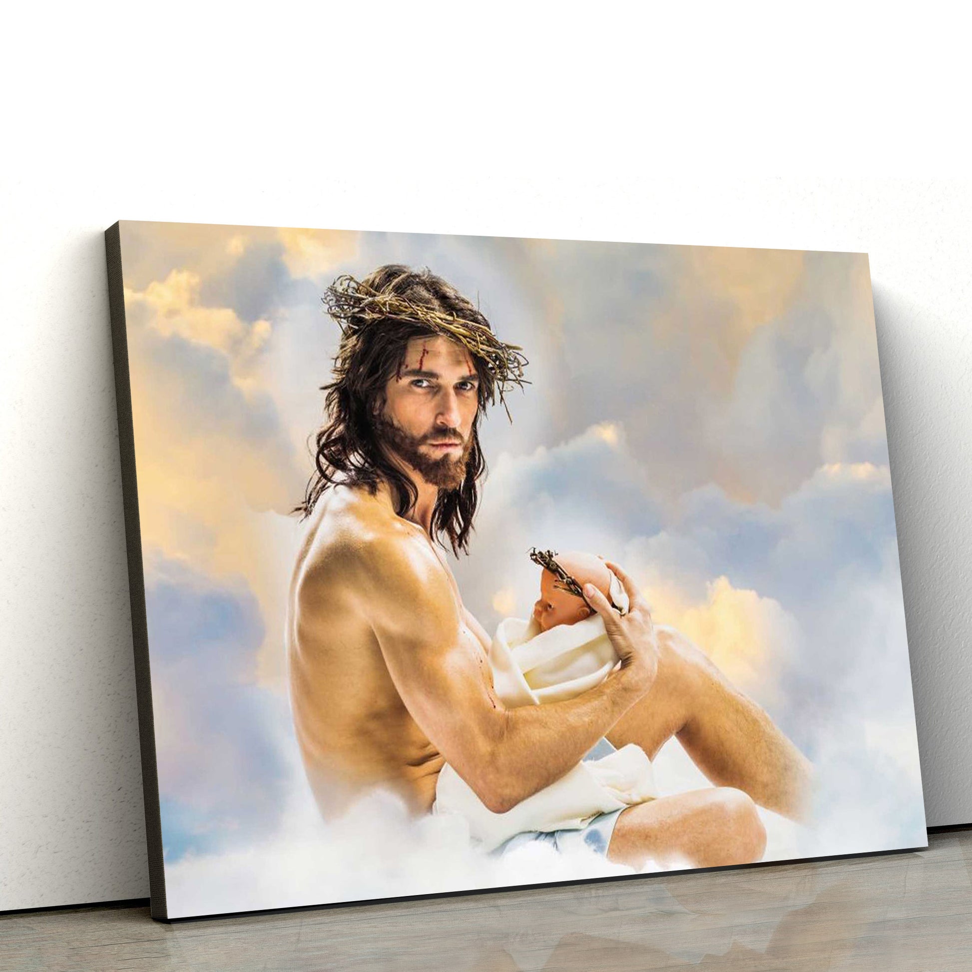 Jesus Hug - Jesus Canvas Wall Art - Christian Wall Art