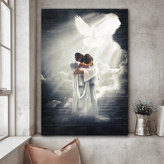 Jesus Hugging Mystic Light Canvas Posters - Christian Wall Posters - Religious Wall Decor
