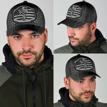 Jesus Hunting Fishing Cross Baseball Cap - Christian Hats for Men and Women