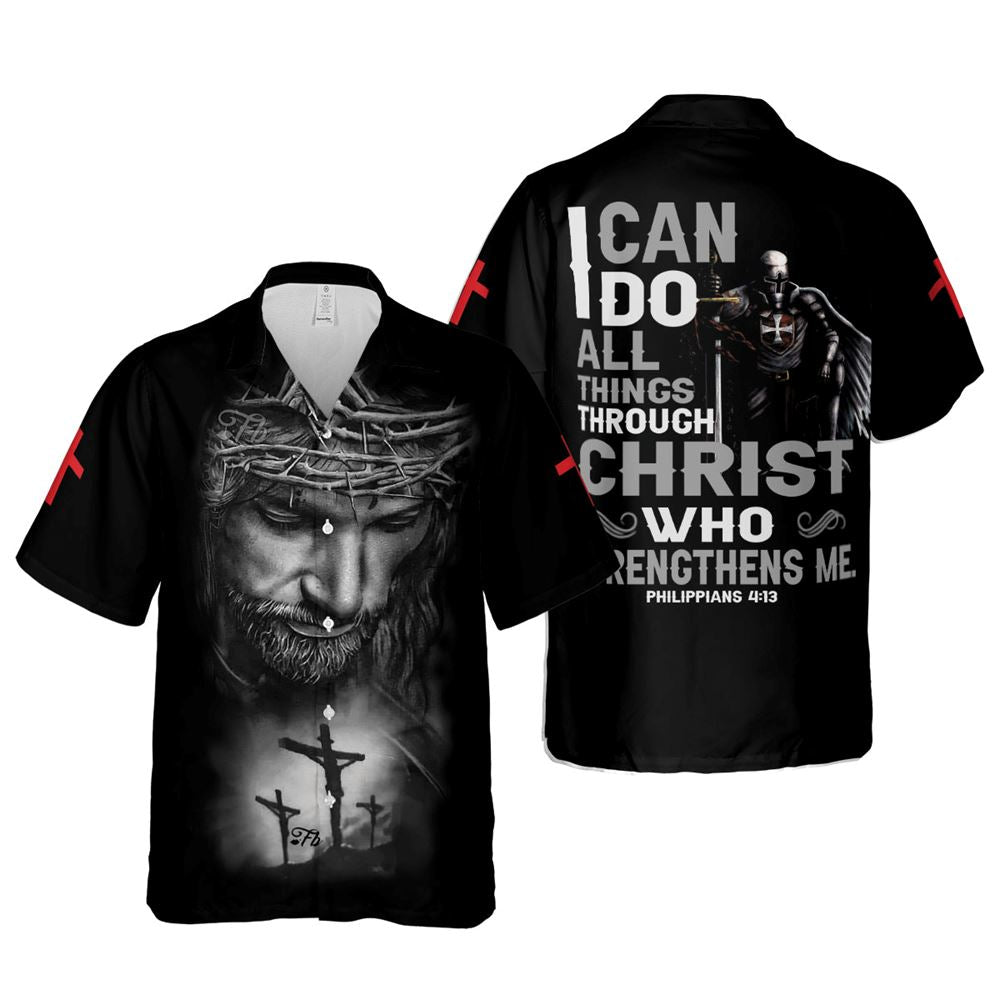 Jesus I Can Do All Things Through Christ Hawaiian Shirts - Religious Hawaiian Shirts - Hawaiian Christian For Men Women