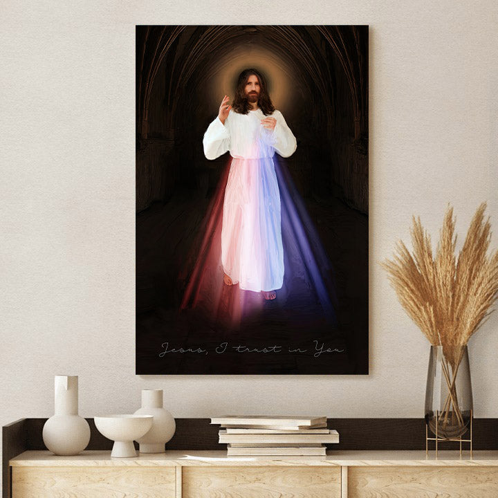 Jesus I Trust In You Canvas Pictures - Jesus Christ Art - Christian Canvas Wall Art