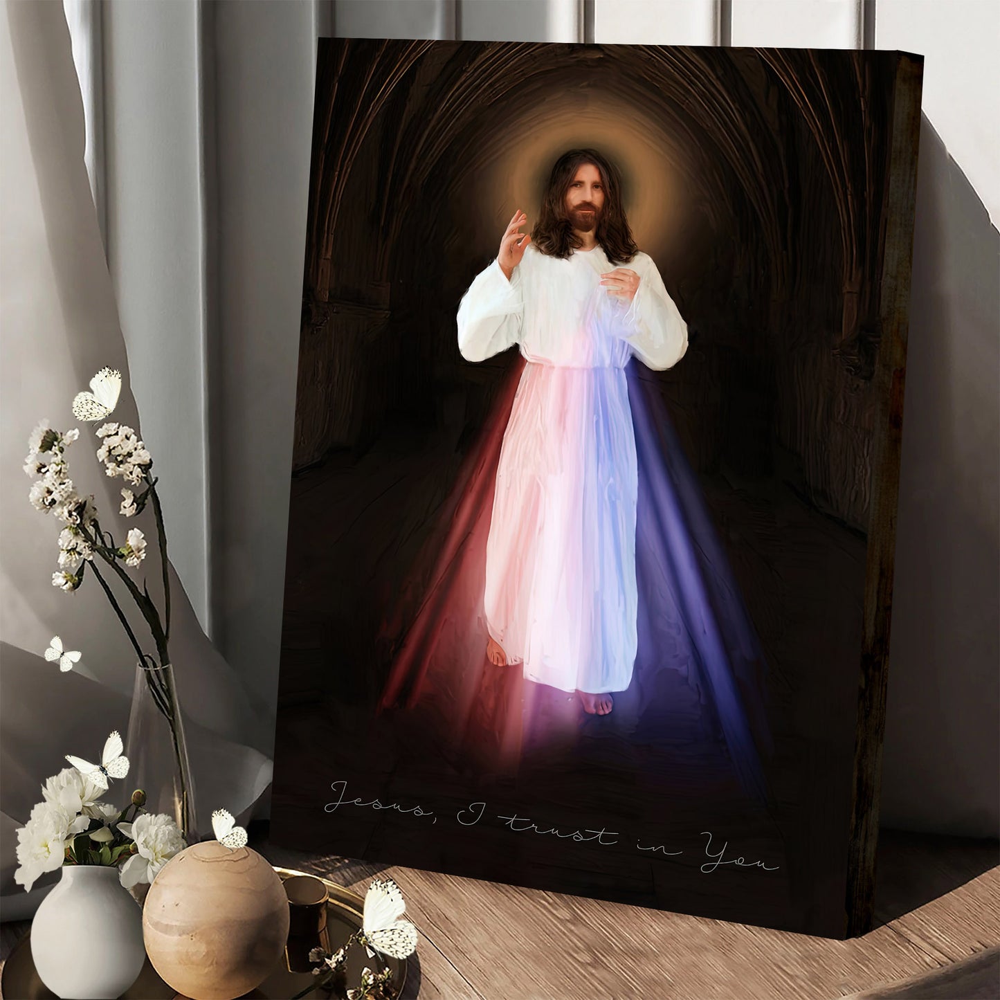 Jesus I Trust In You Canvas Pictures - Jesus Christ Art - Christian Canvas Wall Art