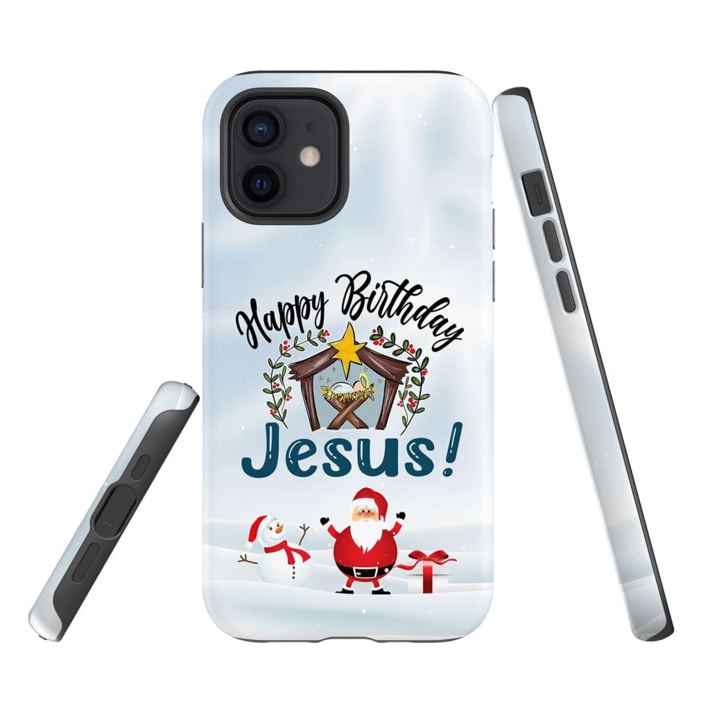 Jesus In A Manger - Happy Birthday Jesus Phone Case - Inspirational Bible Scripture iPhone Cases