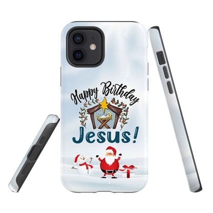 Jesus In A Manger - Happy Birthday Jesus Phone Case - Inspirational Bible Scripture iPhone Cases