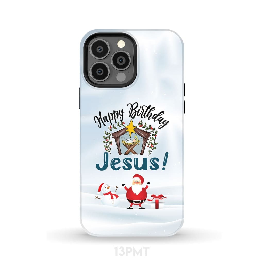 Jesus In A Manger - Happy Birthday Jesus Phone Case - Inspirational Bible Scripture iPhone Cases