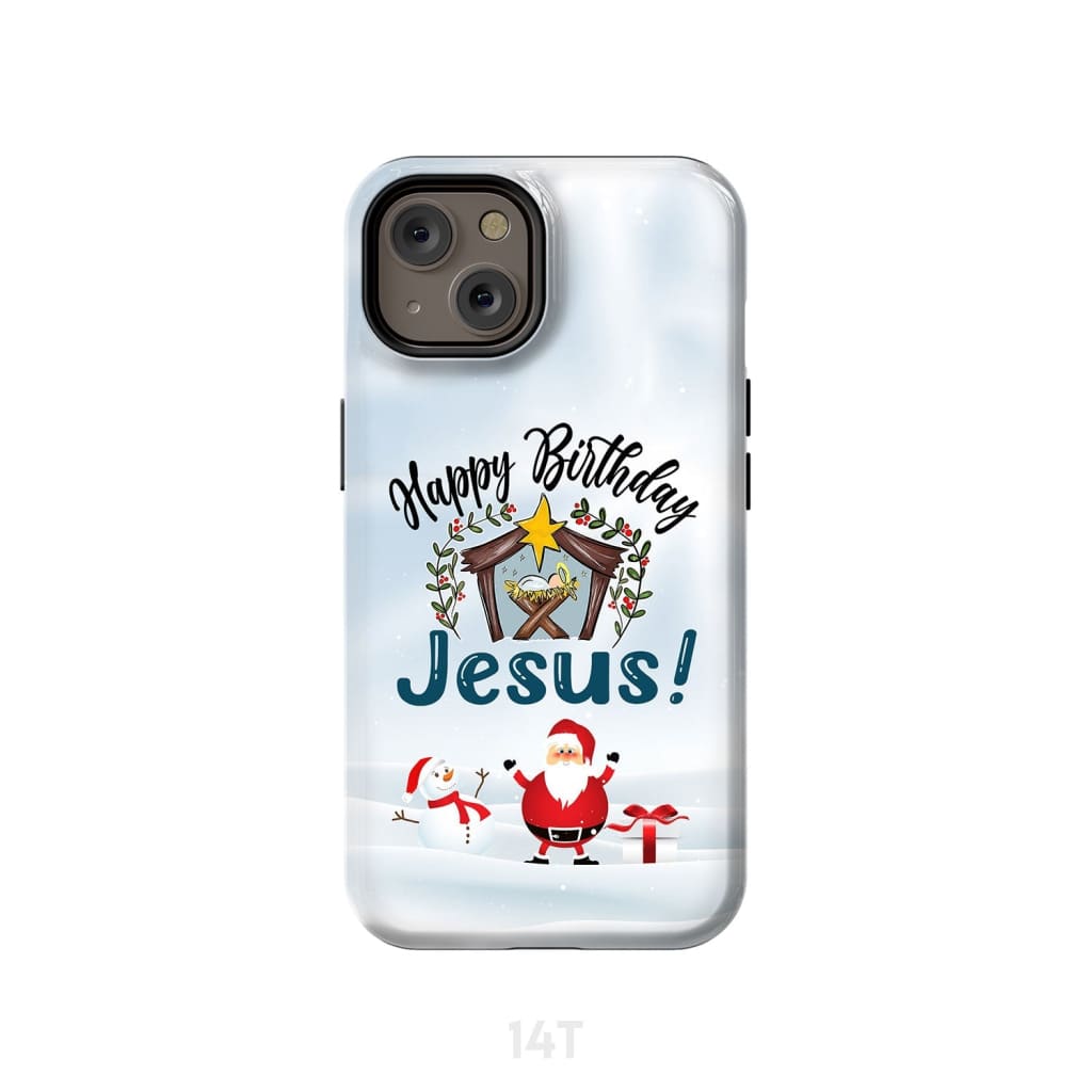 Jesus In A Manger - Happy Birthday Jesus Phone Case - Inspirational Bible Scripture iPhone Cases