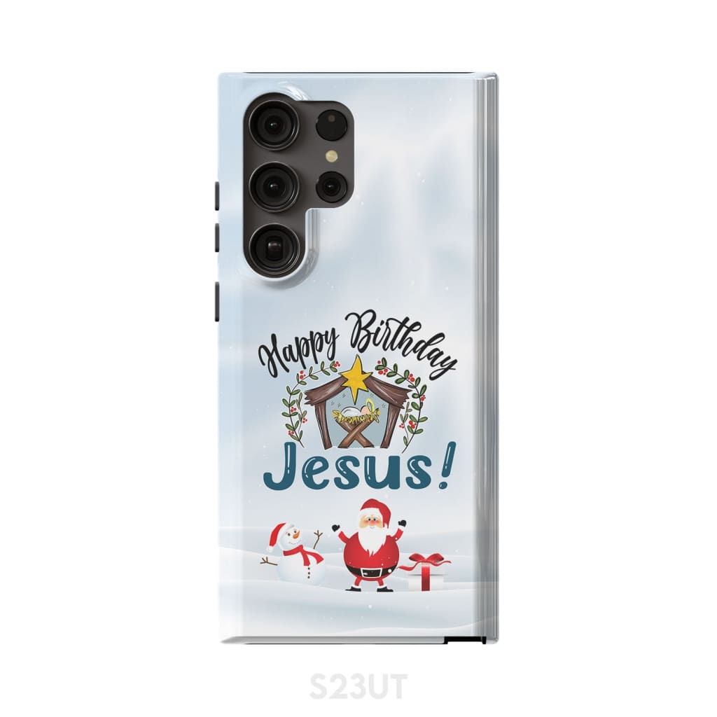 Jesus In A Manger - Happy Birthday Jesus Phone Case - Inspirational Bible Scripture iPhone Cases