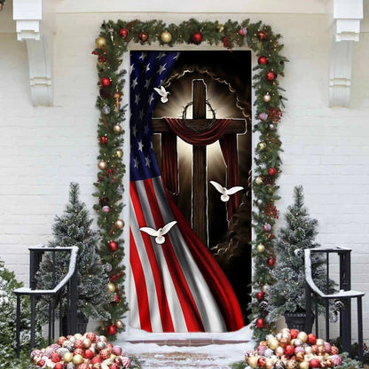 Jesus In America Door Cover - Religious Door Decorations - Christian Home Decor