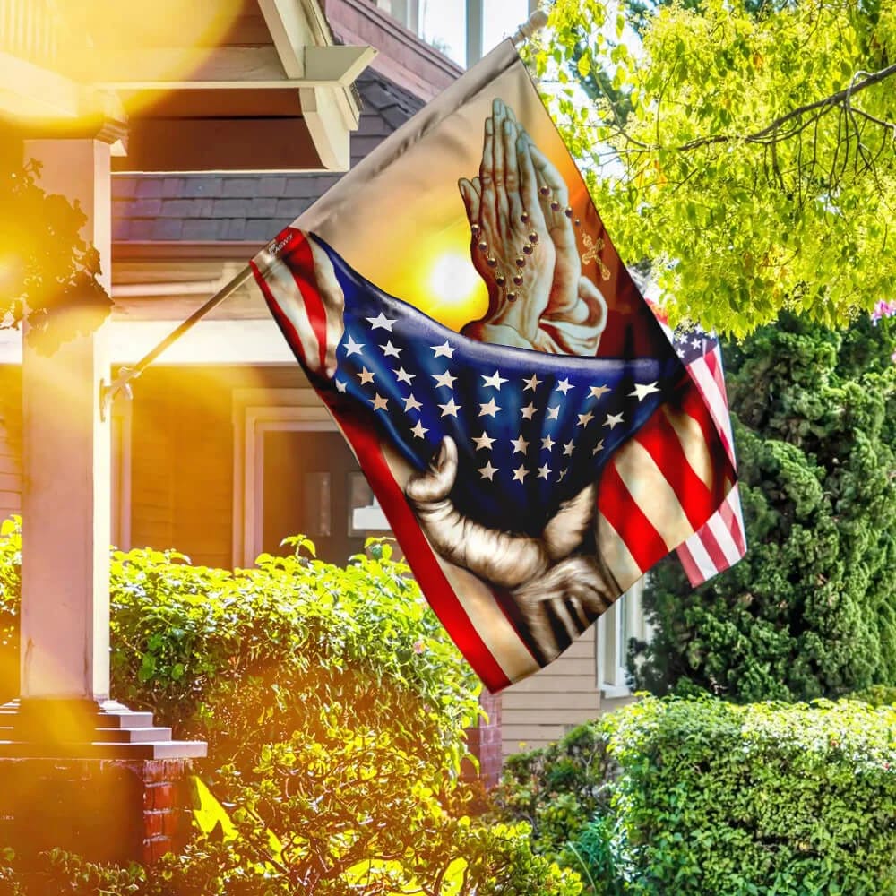 Jesus In America House Flag - Christian Garden Flags - Christian Flag - Religious Flags