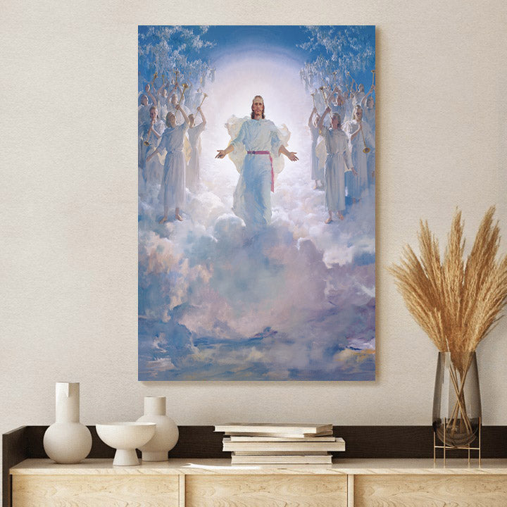 Jesus In Heaven Canvas Picture - Jesus Christ Canvas Art - Christian Wall Canvas