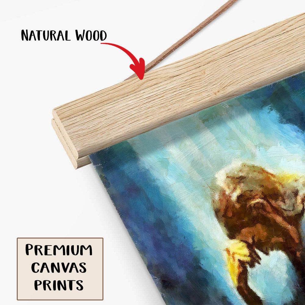 Jesus In Prayer Hanging Canvas Wall Art - Jesus Portrait Picture - Religious Gift - Christian Wall Art Decor