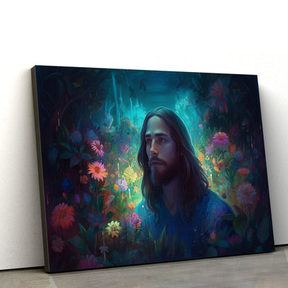 Jesus In The Garden At Night - Canvas Picture - Jesus Christ Canvas - Christian Wall Art