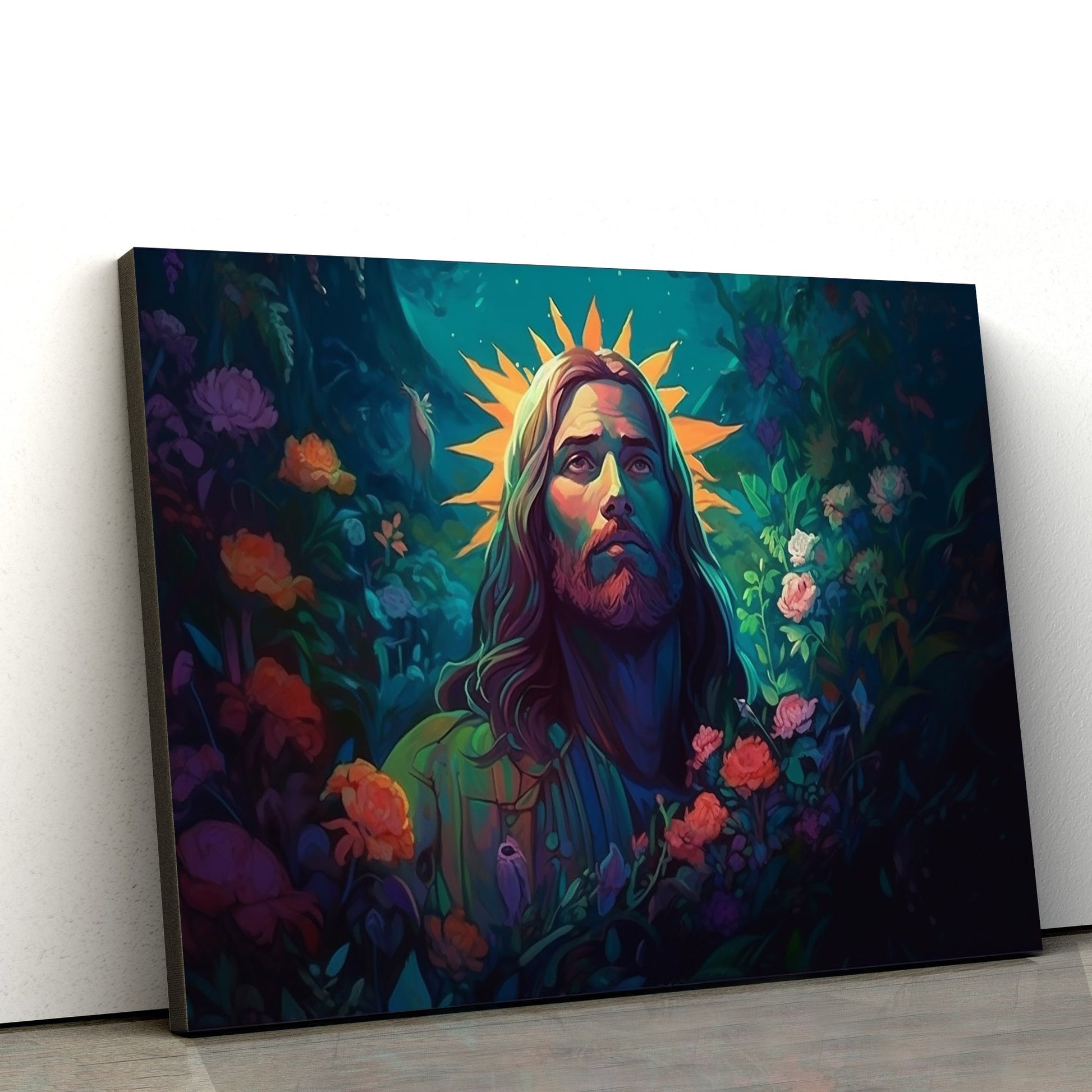 Jesus In The Garden At Night 1 - Canvas Picture - Jesus Christ Canvas - Christian Wall Art