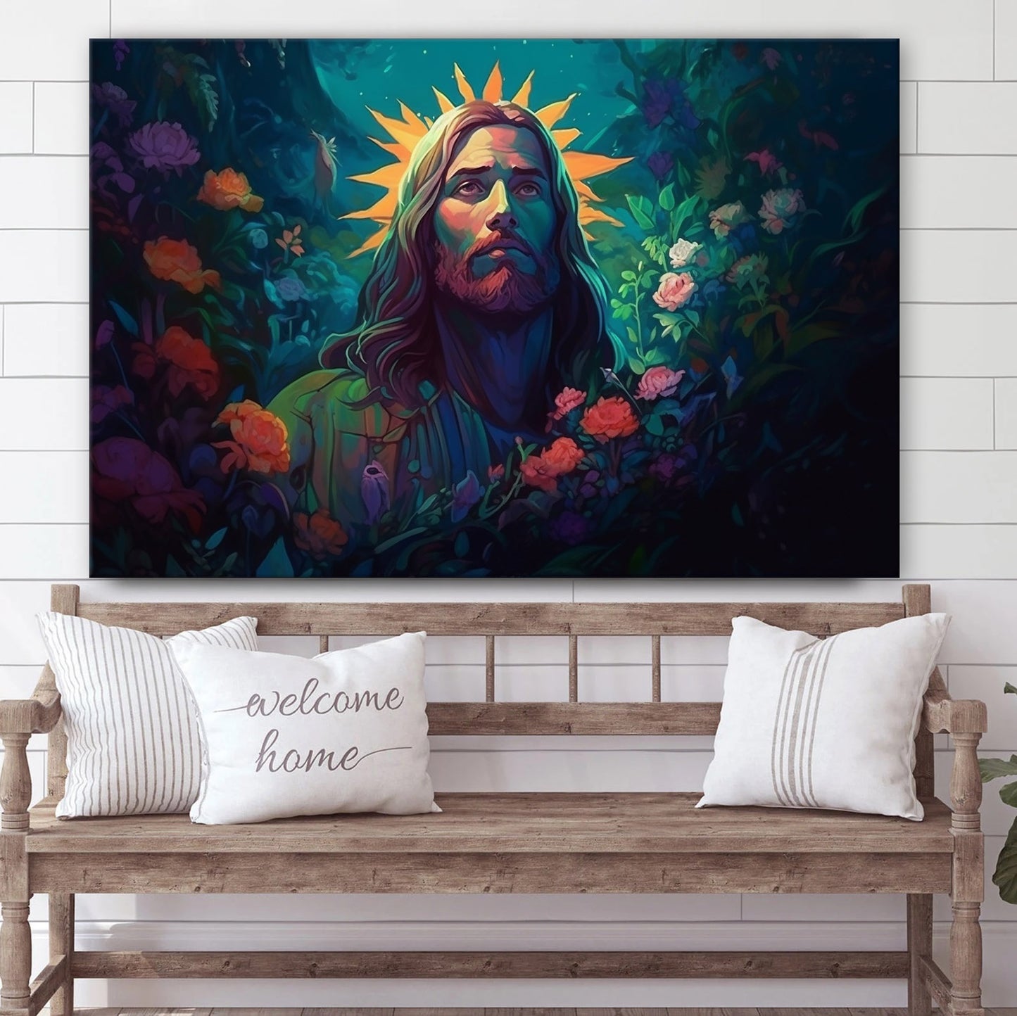 Jesus In The Garden At Night 1 - Canvas Picture - Jesus Christ Canvas - Christian Wall Art