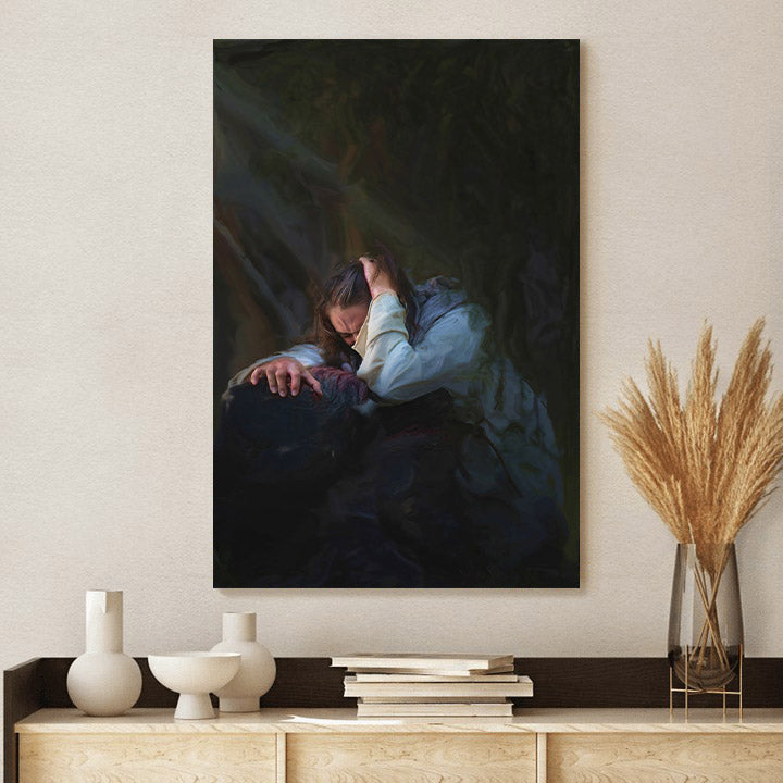 Jesus In The Garden Of Gethsemane - Canvas Pictures - Jesus Canvas Art - Christian Wall Art