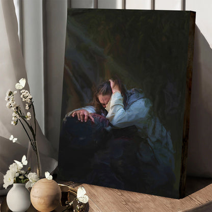 Jesus In The Garden Of Gethsemane - Canvas Pictures - Jesus Canvas Art - Christian Wall Art