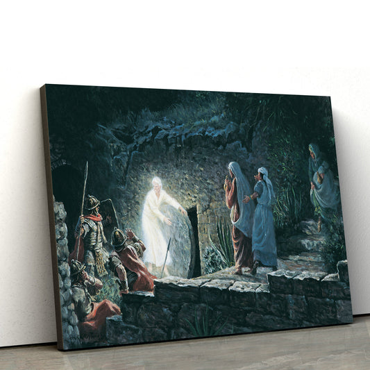 Jesus In The Tomb - Jesus Canvas Wall Art - Christian Wall Art