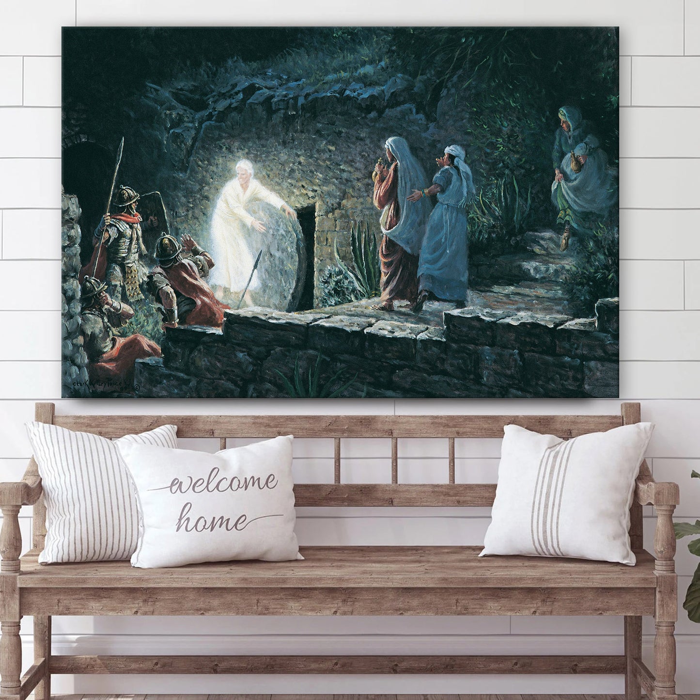 Jesus In The Tomb - Jesus Canvas Wall Art - Christian Wall Art