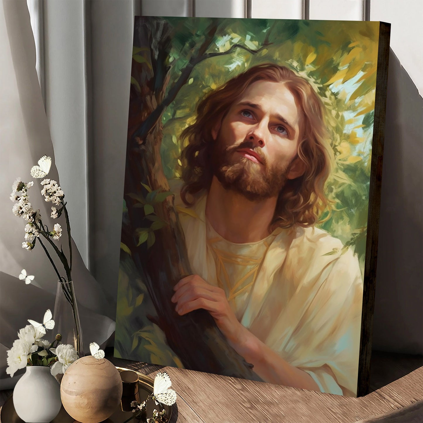Jesus In The Tree - Canvas Picture - Jesus Christ Canvas - Christian Wall Art
