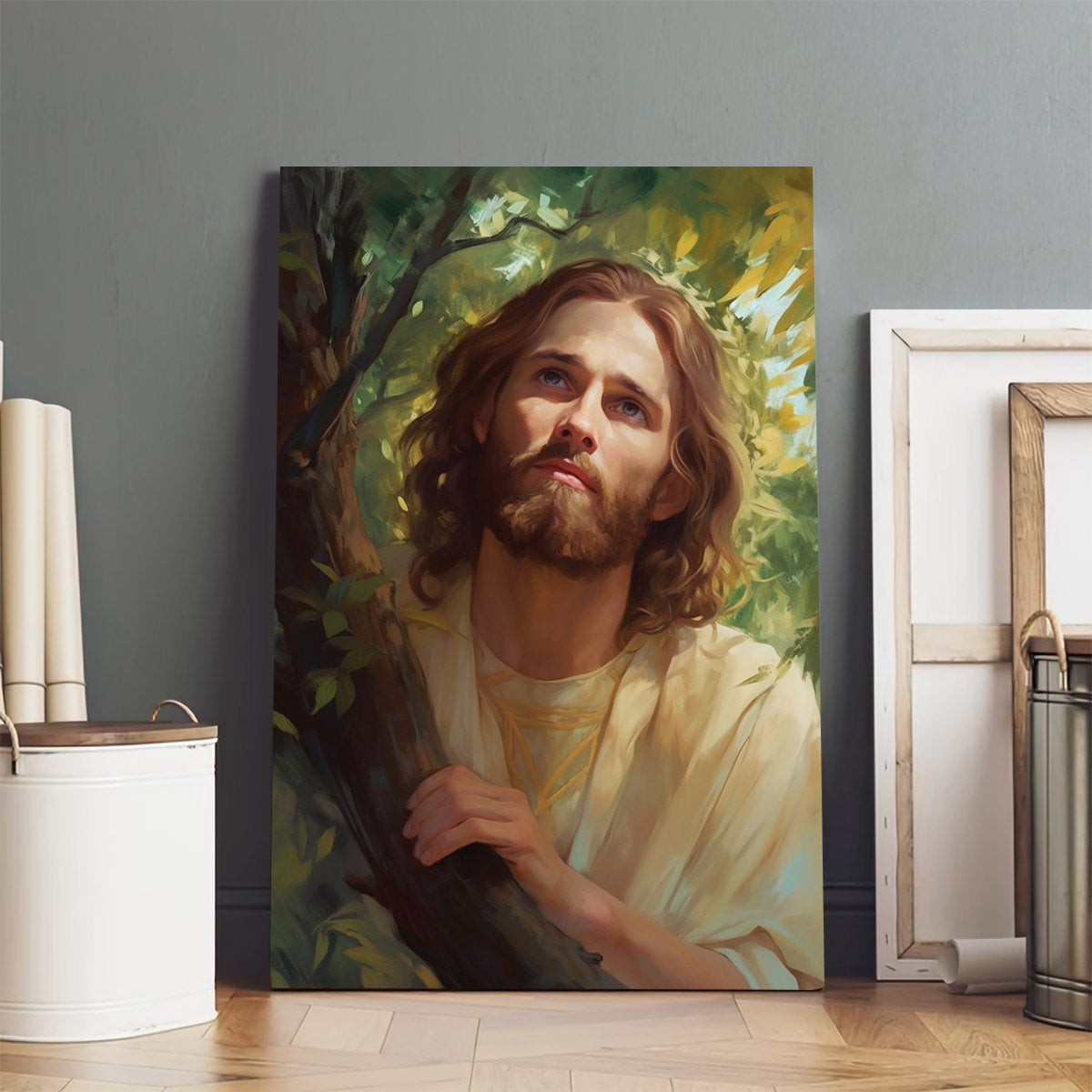 Jesus In The Tree - Canvas Picture - Jesus Christ Canvas - Christian Wall Art