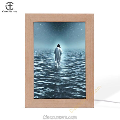 Jesus In The Water Frame Lamp Pictures - Christian Wall Art - Jesus Frame Lamp Art