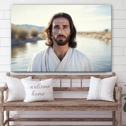 Jesus In White - Jesus Portrait - Jesus Canvas Pictures - Christian Wall Art