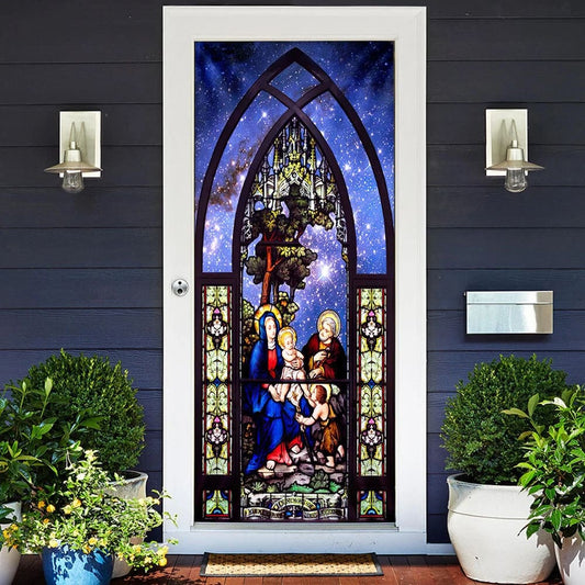 Jesus Is Born Door Cover - Religious Door Decorations - Christian Home Decor