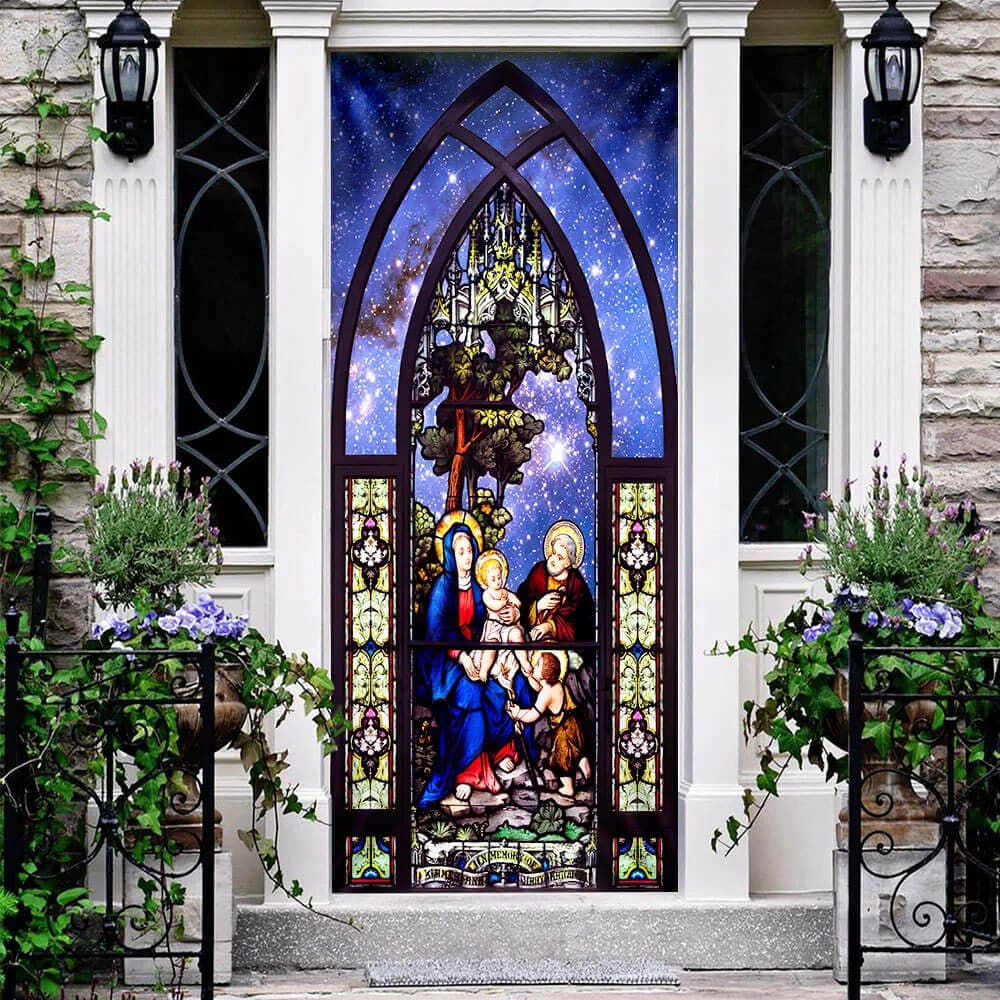 Jesus Is Born Door Cover - Religious Door Decorations - Christian Home Decor