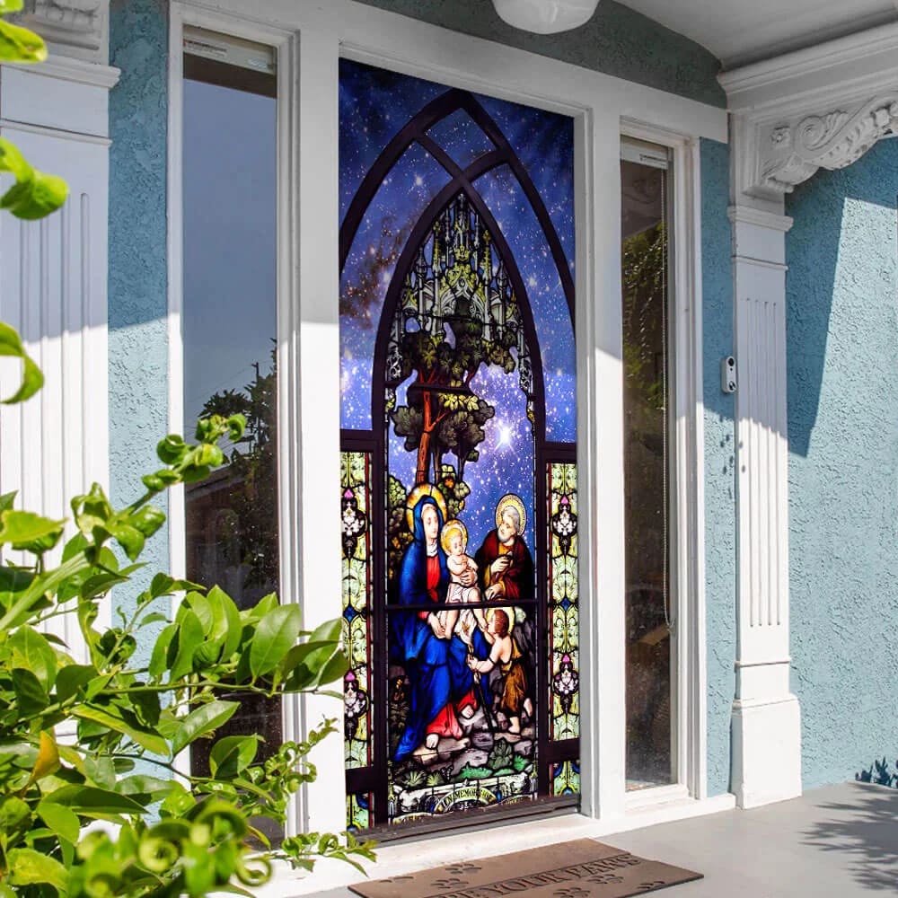 Jesus Is Born Door Cover - Religious Door Decorations - Christian Home Decor
