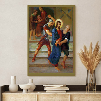 Jesus Is Condemned To Death Canvas Pictures - Christian Canvas Wall Decor - Religious Wall Art Canvas