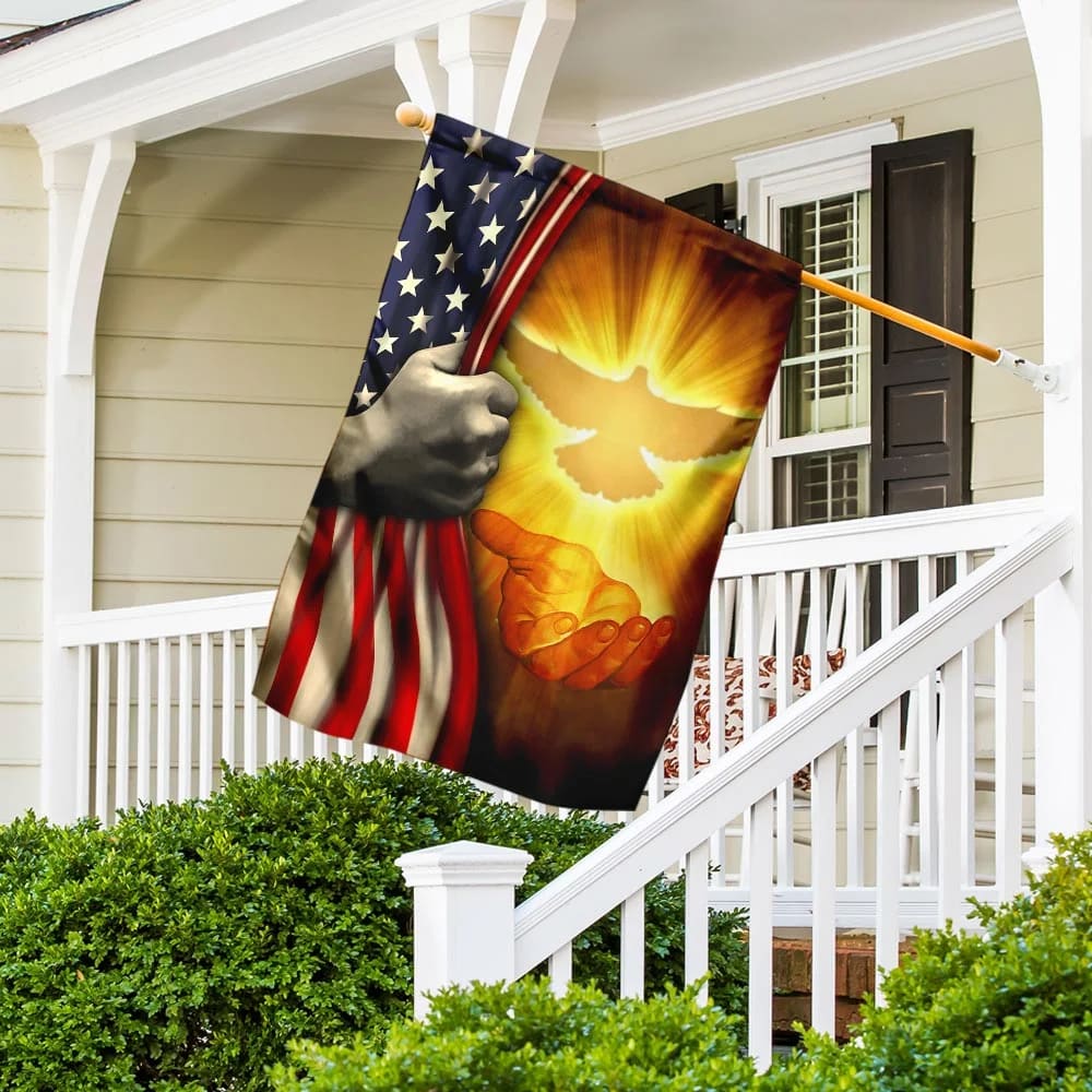 Jesus Is King Of My Life American House Flag - Christian Garden Flags - Christian Flag - Religious Flags