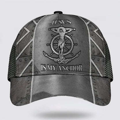 Jesus Is My Anchor Baseball Cap - Christian Hats for Men and Women