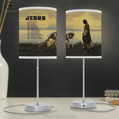 Jesus Is My Everythings Table Lamp For Bedroom - Jesus Christ Table Lamp - Christian Table Lamp Prints