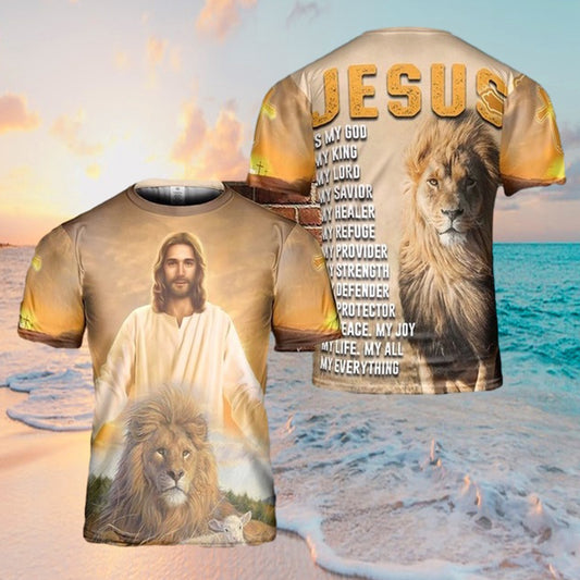 Jesus Is My God 3d T Shirts - Christian Shirts For Men&Women