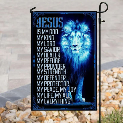 Jesus Is My God My Everything House Flags - Christian Garden Flags - Outdoor Christian Flag