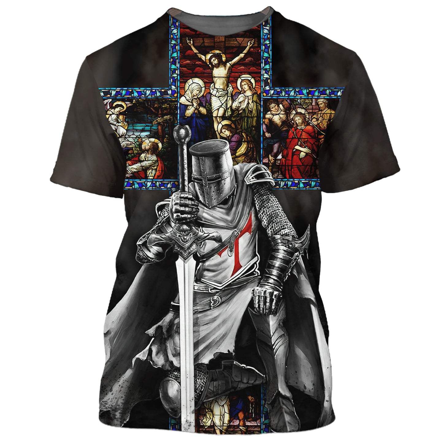 Jesus Is My God My King My Lord Christians Warrior 3D All Over Printed Shirt for Men and Women