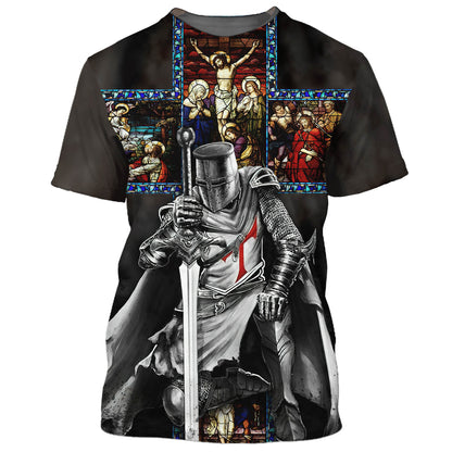 Jesus Is My God My King My Lord Christians Warrior 3D All Over Printed Shirt for Men and Women