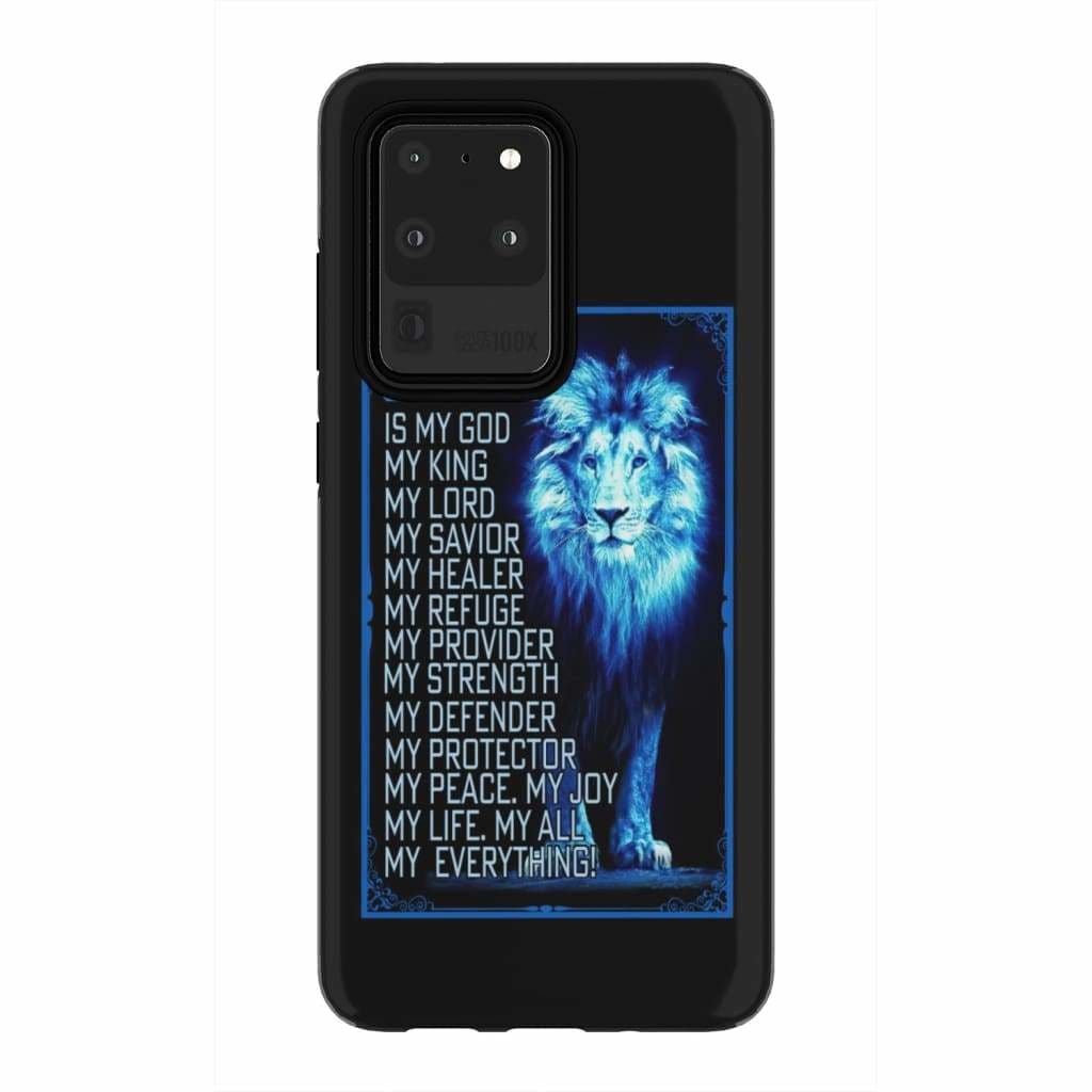 Jesus Is My God My King My Lord My Savior - Lion Of Judah Phone Case - Inspirational Bible Scripture iPhone Cases