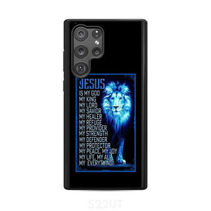 Jesus Is My God My King My Lord My Savior - Lion Of Judah Phone Case - Inspirational Bible Scripture iPhone Cases