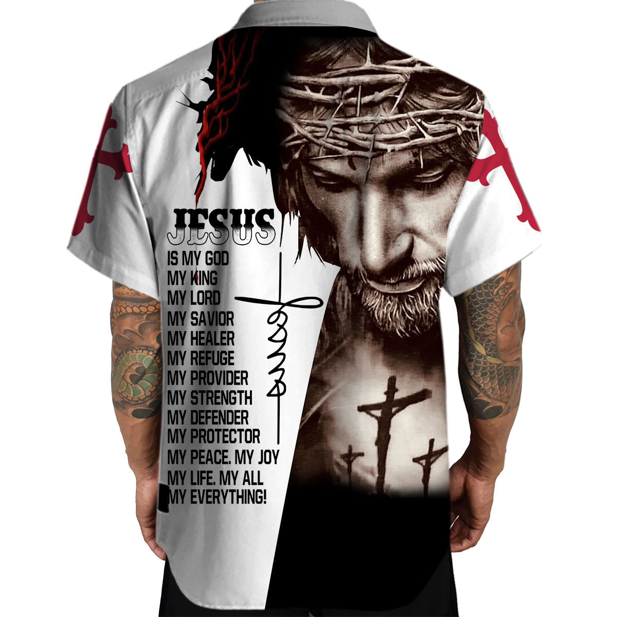 Jesus Is My God My Life All My Everything Hawaiian Shirt - Christian Hawaiian Shirts For Men & Women
