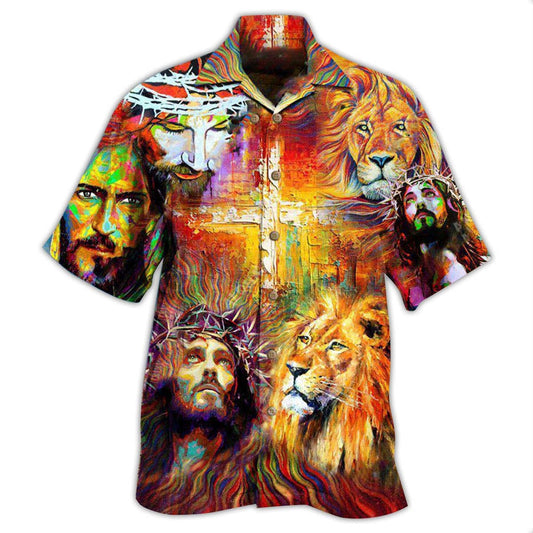 Jesus Is My King My Lord My Savior Hawaiian Shirt - Christian Hawaiian Shirts For Men & Women