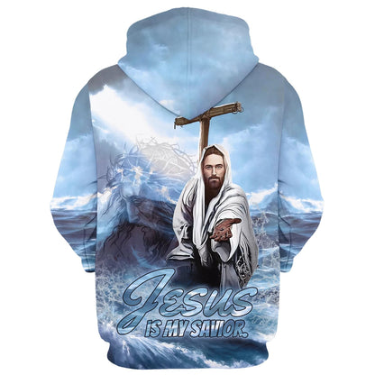 Jesus Is My Savior - Jesus Hand Hoodies - Jesus Hoodie - Men & Women Christian Hoodie - 3D Printed Hoodie