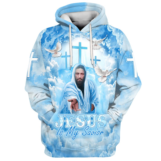 Jesus Is My Savior - Jesus and Dove Hoodies - Jesus Hoodie - Men & Women Christian Hoodie - 3D Printed Hoodie