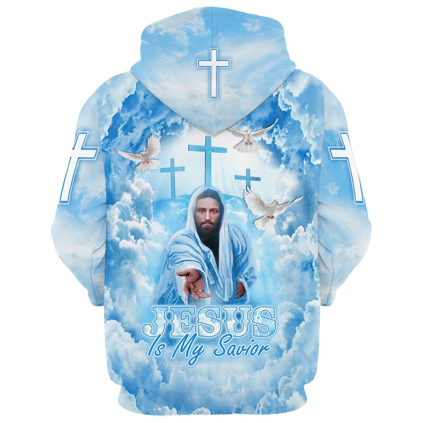 Jesus Is My Savior - Jesus and Dove Hoodies - Jesus Hoodie - Men & Women Christian Hoodie - 3D Printed Hoodie