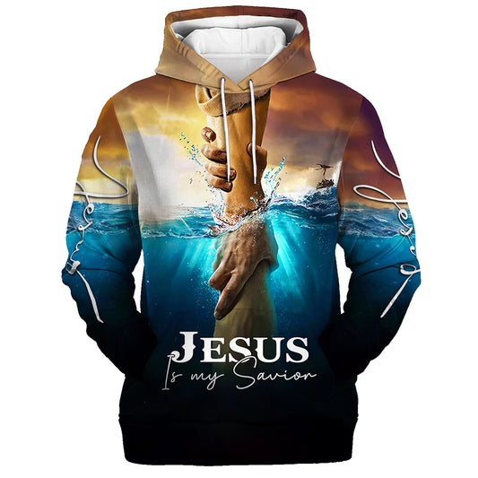 Jesus Is My Savior - Take My Hand God 3d Hoodies - Jesus Hoodie - Men & Women Christian Hoodie - 3D Printed Hoodie