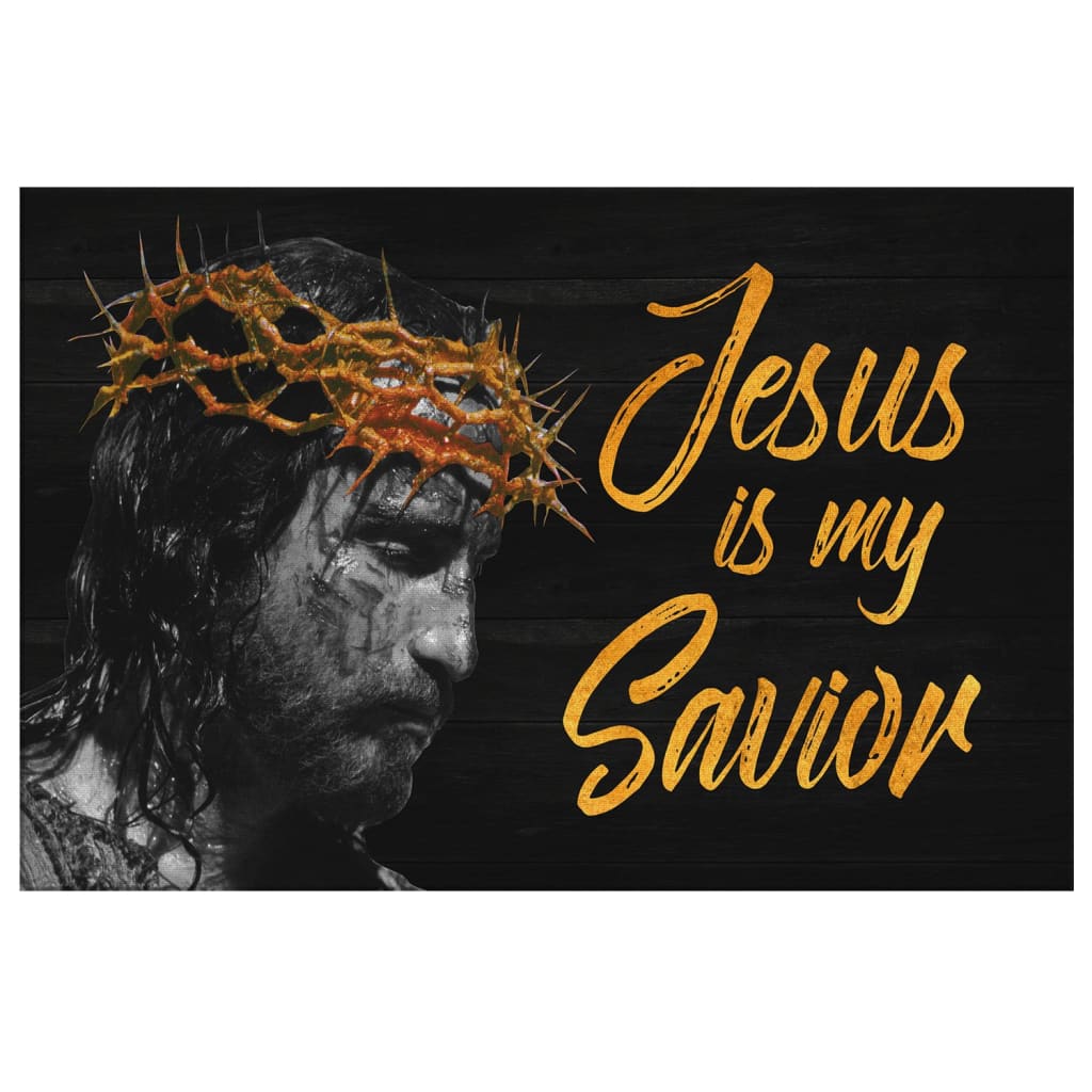Jesus Is My Savior Canvas Wall Art - Christian Canvas - Faith Canvas